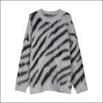 Knit Zebra Pattern Sweater